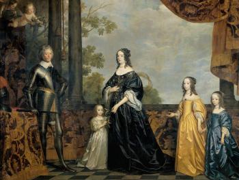 Gerrit Van Honthorst : Frederick Hendrick, Prince of Orange, with His Wife Amalia van Solms and Their Three Youngest Daughters